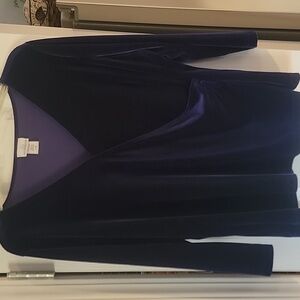 Jaclyn Smith Rich Purple Large.  Top. Velour Vintage